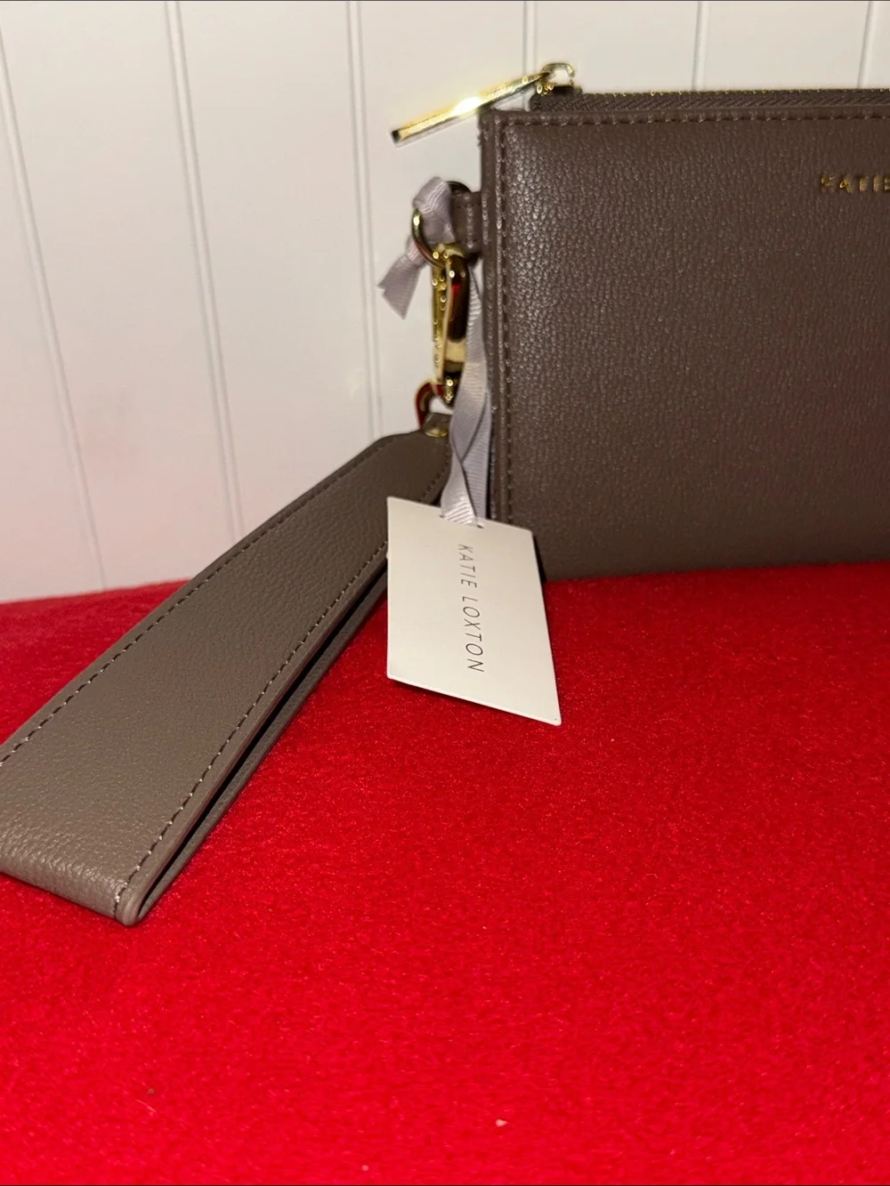 Katie Loxton Zip Zana Wristlet Wallet Mocha